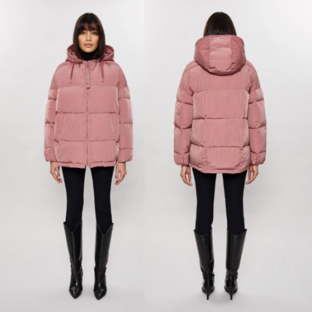 Oof Wear Oversized Padded Hooded Jacket Old Pink